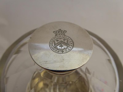 Lot 2051 - A Victorian Silver-Mounted Glass Bottle and...