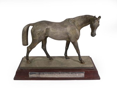 Lot 2052 - A Silver Plate Model of a Horse, Modelled by...