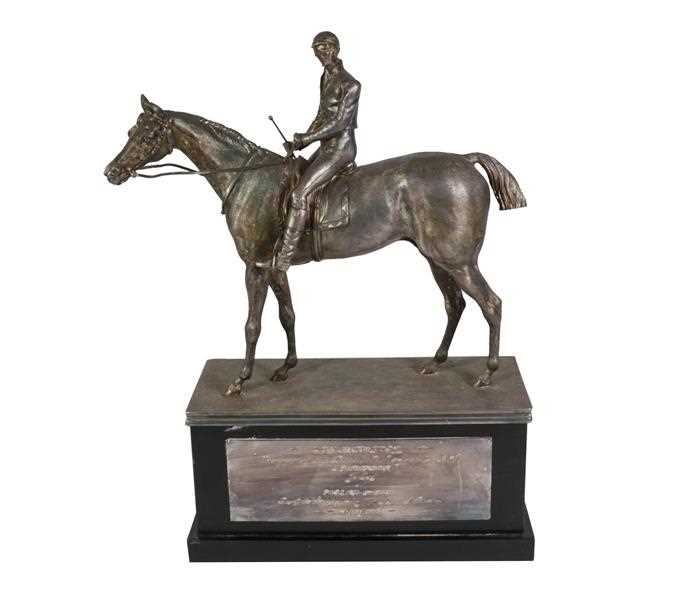 Lot 2054 - A Silver Plate Model of The Thoroughbred...