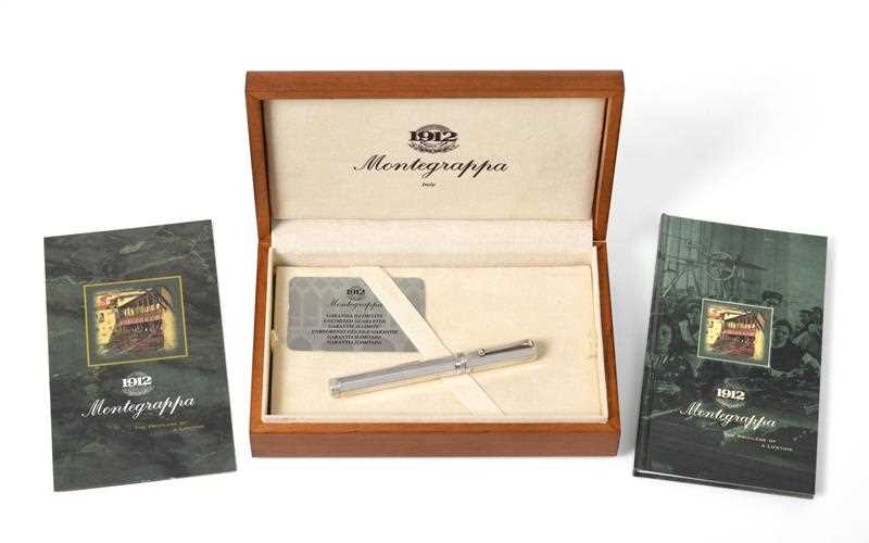 Lot 2057 - A Montegrappa Silver Fountain-Pen, With...