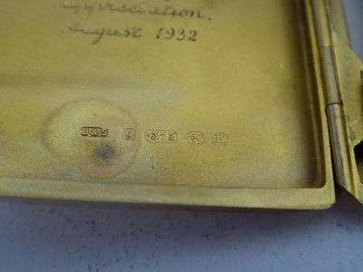 Lot 2067 - A George V Gold Match-Book Case, by B. H....