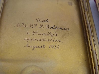 Lot 2067 - A George V Gold Match-Book Case, by B. H....