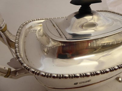 Lot 2079 - A Three-Piece George V Silver Tea-Service, by...