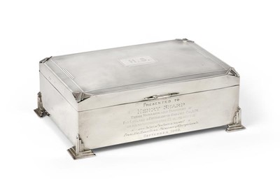Lot 2097 - A George V Silver Cigarette-Box, by Charles S....