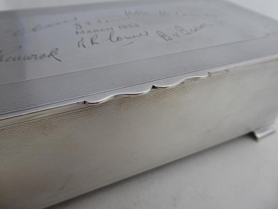 Lot 2099 - A George VI Silver Cigarette-Box, by Mappin...
