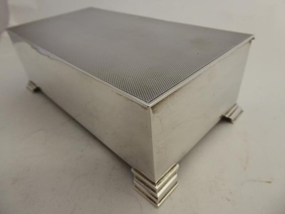 Lot 2103 - An Elizabeth II Silver Cigarette-Box, by Henry...