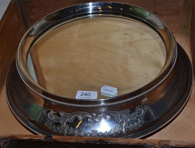 Lot 240 - A silver plated wedding cake stand