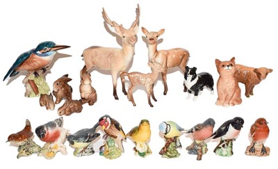 Lot 345 - A quantity of Beswick bird and animal models,...