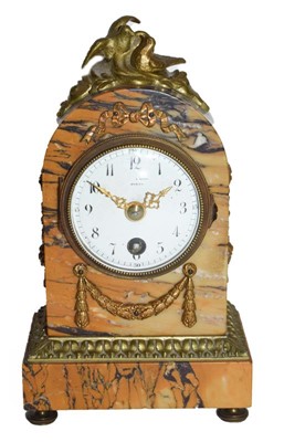 Lot 179 - A French marble mantel timepiece, early 20th...
