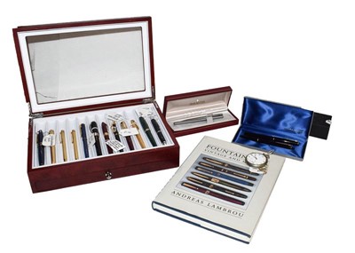 Lot 188 - Various Pens and a pocket watch