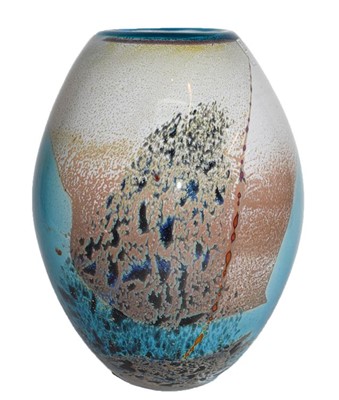 Lot 161 - A Mdina coloured glass vase, modern