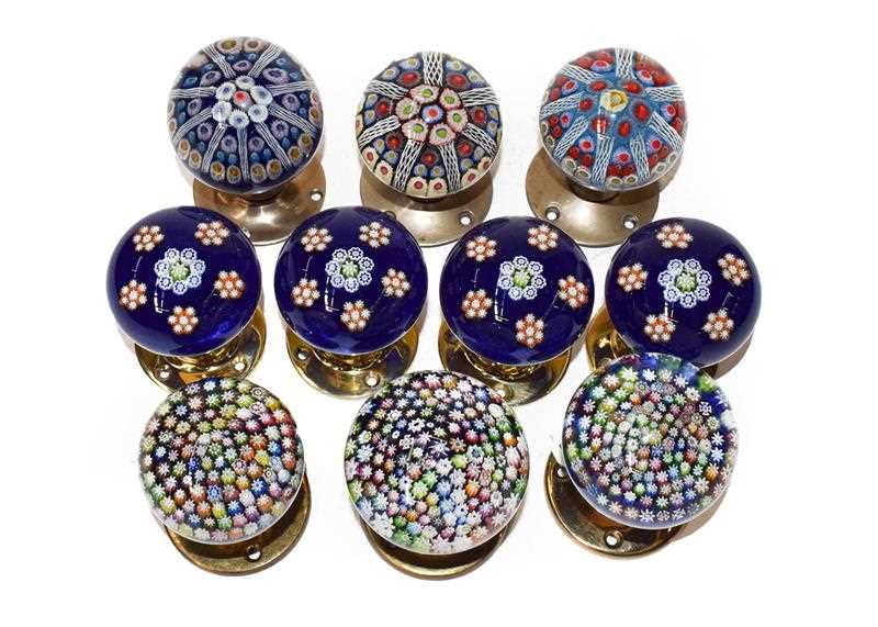 Lot 197 - A set of four Perthshire paperweight door...