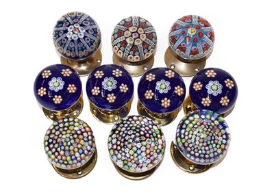 Lot 197 - A set of four Perthshire paperweight door...