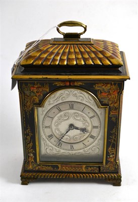 Lot 259 - A black japanned mantel timepiece