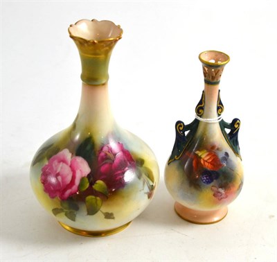 Lot 262 - Two Royal Worcester bottle vases