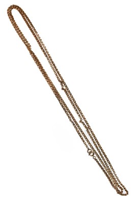 Lot 251 - A trace link chain, stamped '9CT', length 115cm