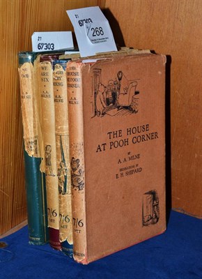 Lot 268 - AA Milne, The House at Pooh Corner, 1928, 1st Edition, with early editions of Now We Are Six;...