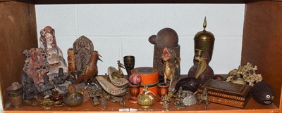 Lot 336 - A group of Eastern items including soapstone...