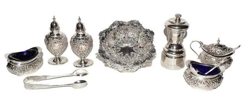Lot 82 - A collection of assorted silver, including: a...