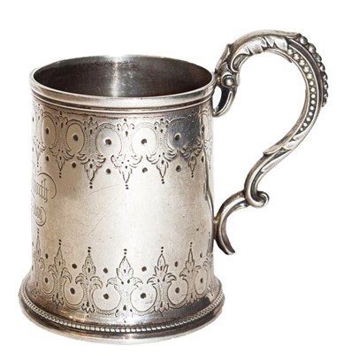 Lot 100 - A Victorian Silver Christening Mug, by James &...