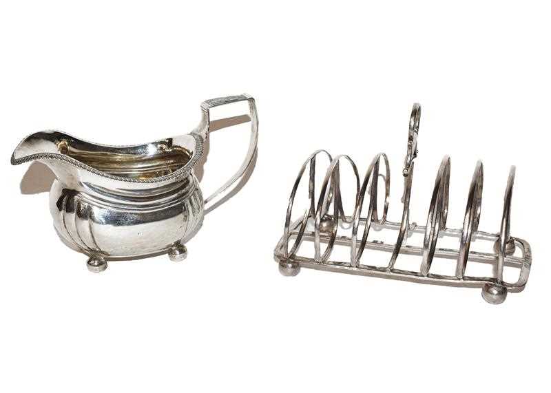 Lot 102 - A George IV Silver Toastrack, by William...