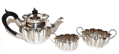 Lot 103 - A Three-Piece Victorian Silver Tea-Service, by...