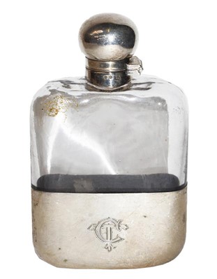 Lot 108 - A Victorian Silver-Mounted Glass Spirit-Flask,...