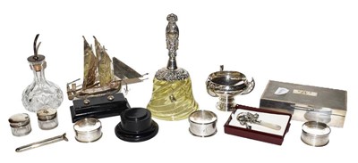 Lot 110 - A collection of assorted silver, including: a...