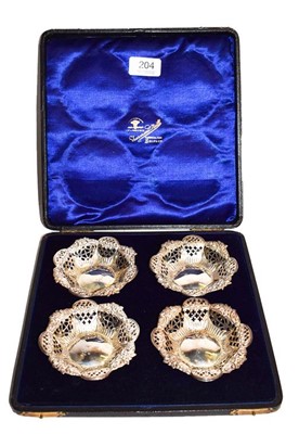 Lot 204 - A Cased Set of Four Victorian Silver Dishes,...