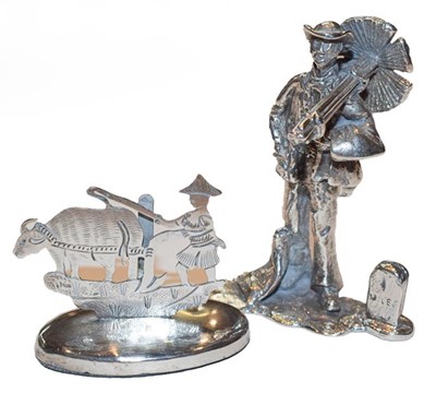 Lot 249 - Chimney sweep silver menu holder and a Chinese...