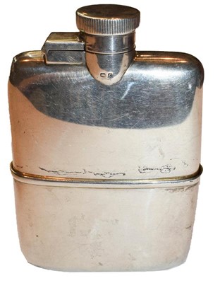 Lot 256 - A George V Silver Spirit-Flask, by William...