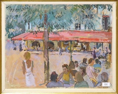 Lot 834 - David Graham RP (b.1926) "Place de Tertre " Signed, oil on canvas, 45.5cm by 56cm Provenance:...