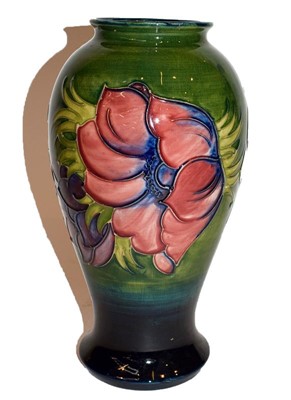Lot 41 - Moorcroft Anemone pattern baluster vase,...