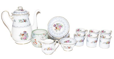 Lot 124 - A Shelly Crochet pattern coffee set comprising...