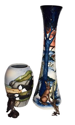 Lot 144 - A modern moorcroft vase of slender form by...