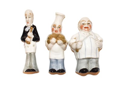 Lot 269 - Three wade porcelain figures, Butcher, Baker &...