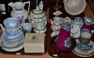 Lot 289 - Assorted china including Royal Copenhagen figure of two polar bears, assorted teawares, tea...