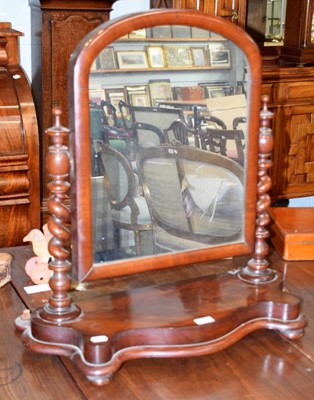 Lot 1255 - A Victorian mahogany dressing table mirror,...