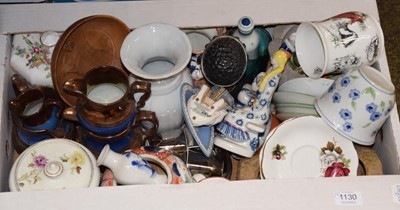 Lot 1130 - Nine boxes of mainly ceramics and other...