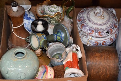 Lot 1130 - Nine boxes of mainly ceramics and other...