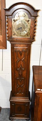 Lot 1160 - A small Art Deco chiming longcase clock, with...