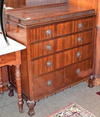Lot 1318 - A George V mahogany dressing table ornamented...