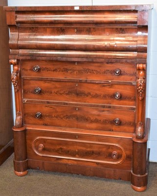Lot 1324 - A Victorian mahogany Scottish chest of drawers,...