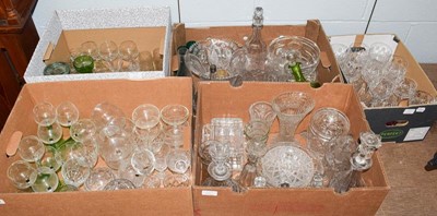 Lot 1109 - Five boxes of assorted glassware, including:...