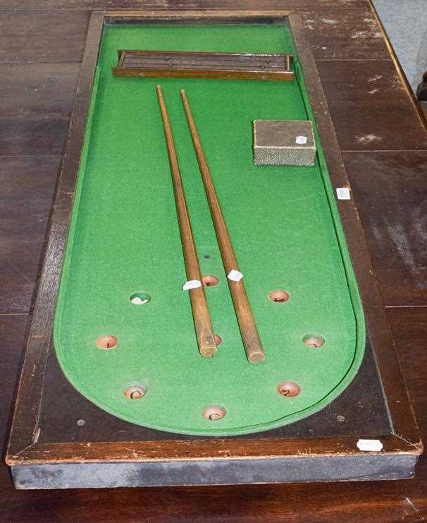 Lot 1098 - A late 19th century table top bar Billiards...