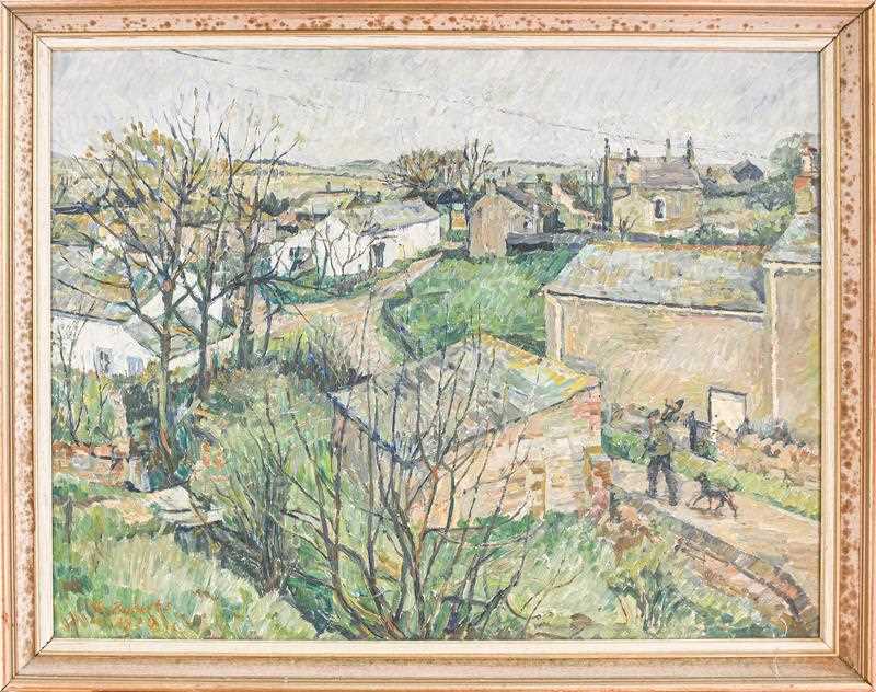 Lot 1035 - R Roberts (Contemporary) Village view, signed...