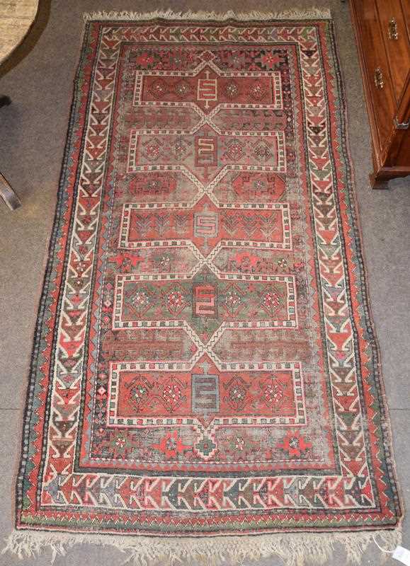 Lot 1286 - Karabagh rug, the field with a columm of...