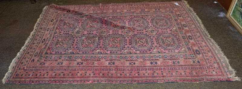 Lot 1296 - Tekke rug, the field of Salor güls enclosed by...