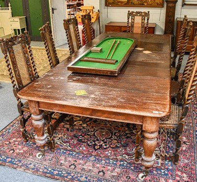 Lot 1184 - A Victorian mahogany extending dining table...