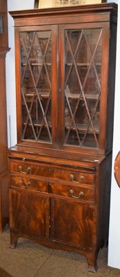 Lot 1201 - A 19th century mahogany glazed bookcase...
